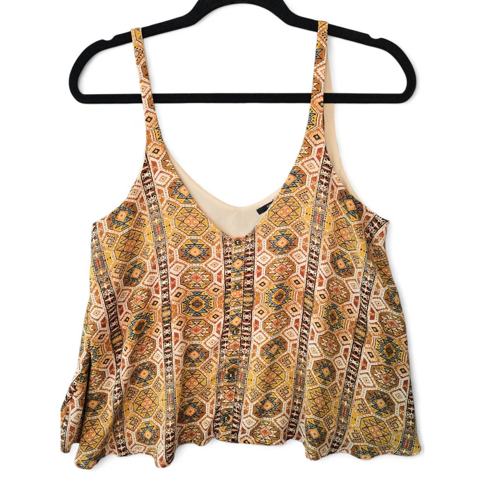Forever 21 Tank Top Aztec Print Sleeveless Casual Blouse‎ Top Size M